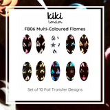 Multi-Coloured Flames - Фолио за нокти - KiKi London Bulgaria