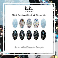 Festive Black & Silver Mix - Фолио за нокти - KiKi London Bulgaria